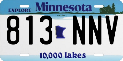 MN license plate 813NNV