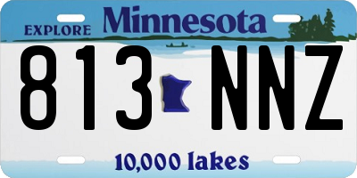 MN license plate 813NNZ