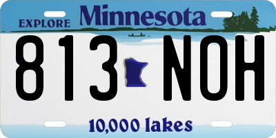 MN license plate 813NOH