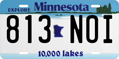 MN license plate 813NOI