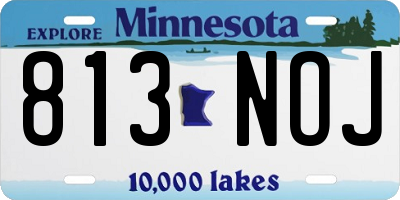 MN license plate 813NOJ