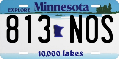 MN license plate 813NOS