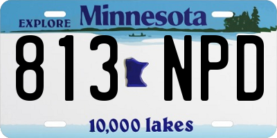 MN license plate 813NPD