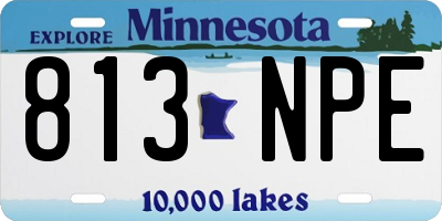 MN license plate 813NPE