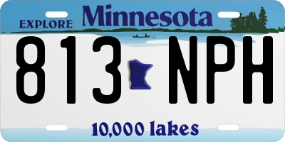 MN license plate 813NPH