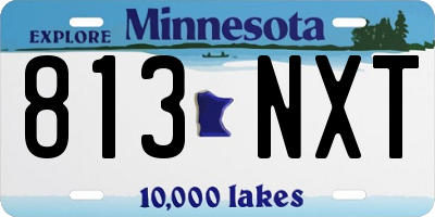 MN license plate 813NXT