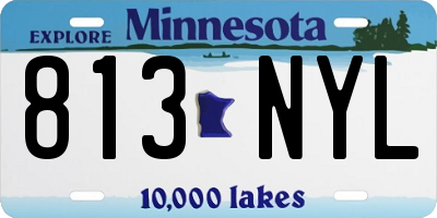 MN license plate 813NYL