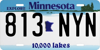 MN license plate 813NYN