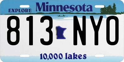 MN license plate 813NYO
