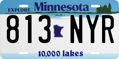 MN license plate 813NYR