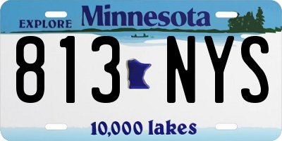 MN license plate 813NYS