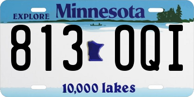 MN license plate 813OQI