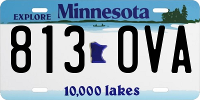 MN license plate 813OVA
