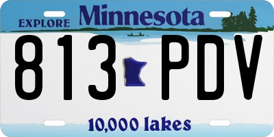 MN license plate 813PDV