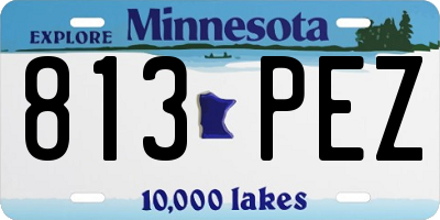 MN license plate 813PEZ