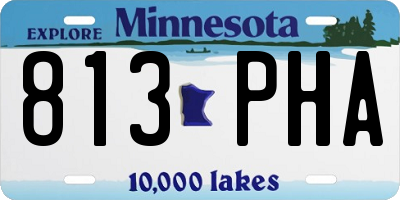 MN license plate 813PHA