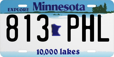 MN license plate 813PHL