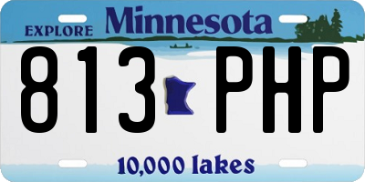 MN license plate 813PHP