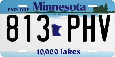 MN license plate 813PHV