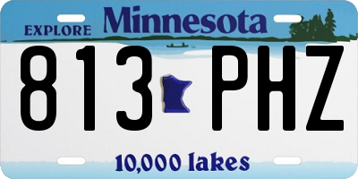 MN license plate 813PHZ