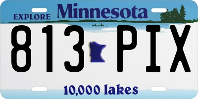 MN license plate 813PIX