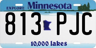 MN license plate 813PJC