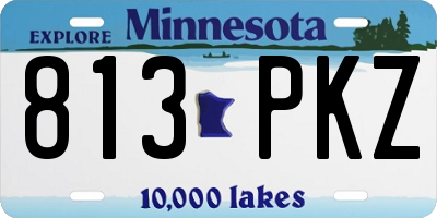 MN license plate 813PKZ