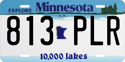 MN license plate 813PLR