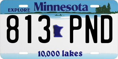 MN license plate 813PND