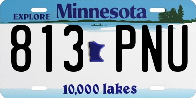 MN license plate 813PNU