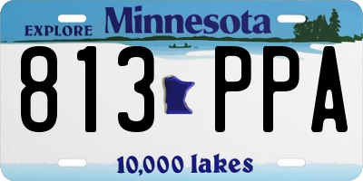 MN license plate 813PPA