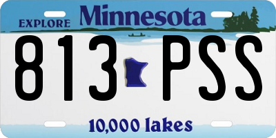 MN license plate 813PSS