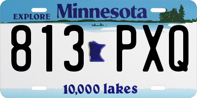 MN license plate 813PXQ