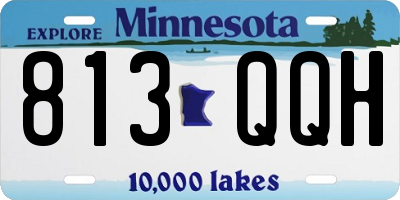 MN license plate 813QQH
