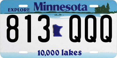 MN license plate 813QQQ