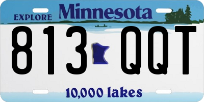 MN license plate 813QQT