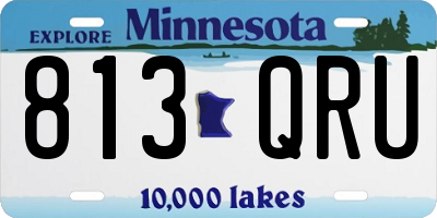 MN license plate 813QRU
