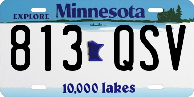 MN license plate 813QSV