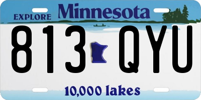 MN license plate 813QYU