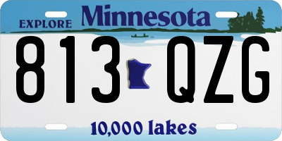 MN license plate 813QZG