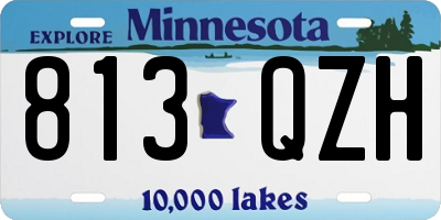 MN license plate 813QZH