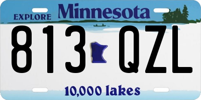 MN license plate 813QZL
