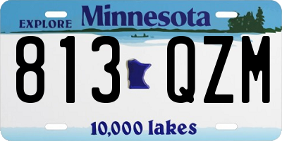 MN license plate 813QZM