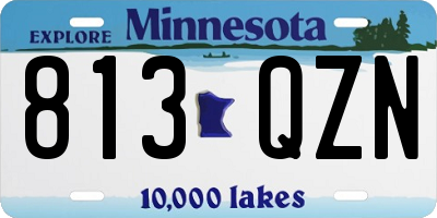 MN license plate 813QZN
