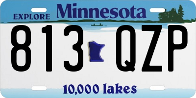 MN license plate 813QZP