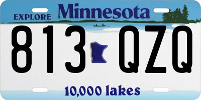 MN license plate 813QZQ