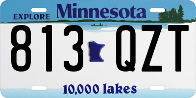 MN license plate 813QZT
