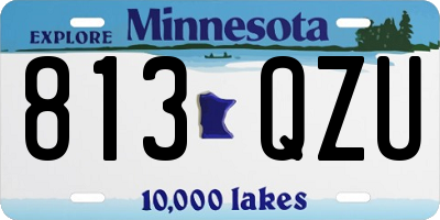 MN license plate 813QZU