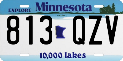 MN license plate 813QZV