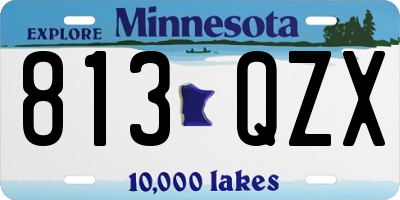 MN license plate 813QZX